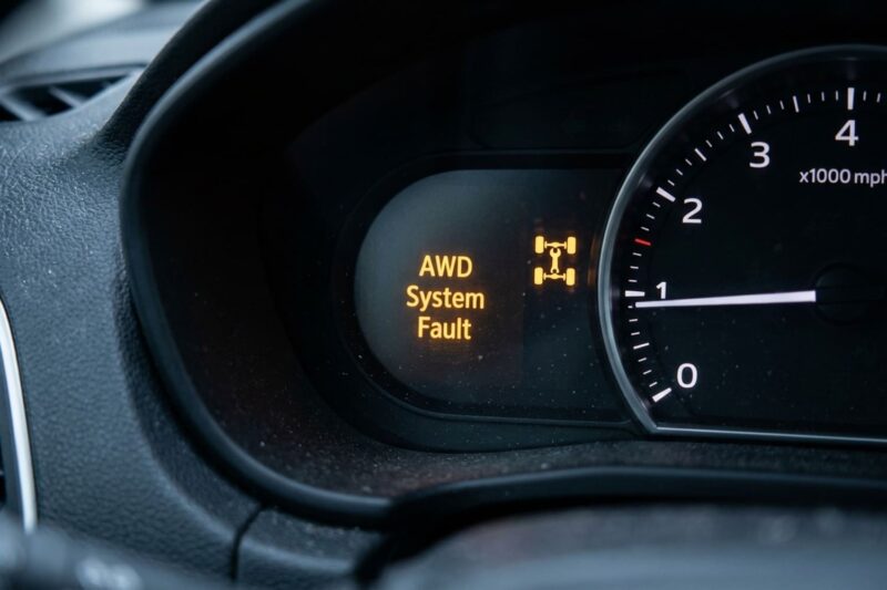Can a Faulty Center Differential Torque Sensor Trigger an AWD Warning Light?