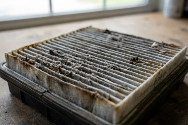 So überprüfen Sie einen verstopften Innenraumluftfilter – Symptome wie schwacher Luftstrom und muffiger Geruch