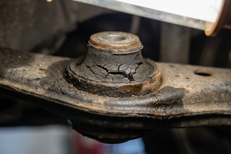 How to inspect suspension bushings without a lift