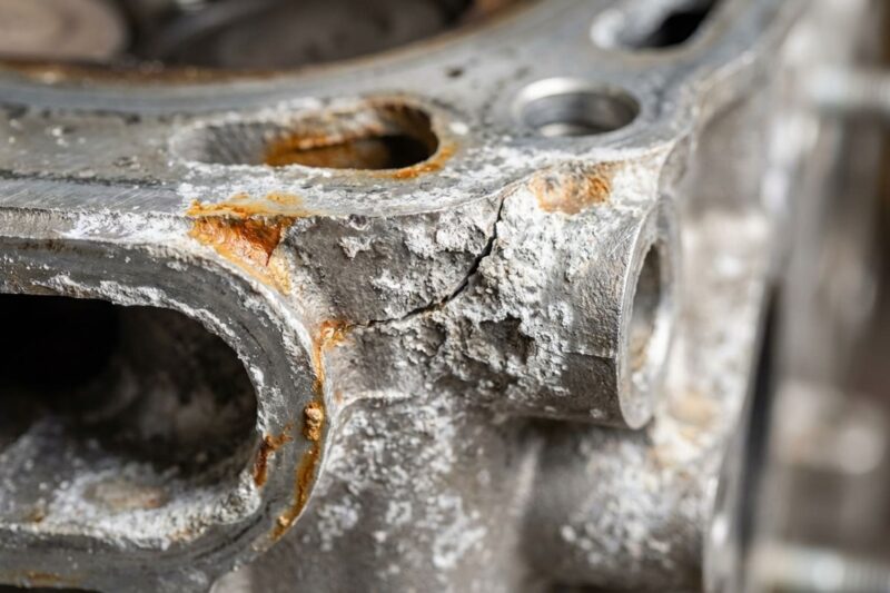 Wie man Aluminium-Zylinderkopffresskorrosion durch falsches Kühlmittel erkennt